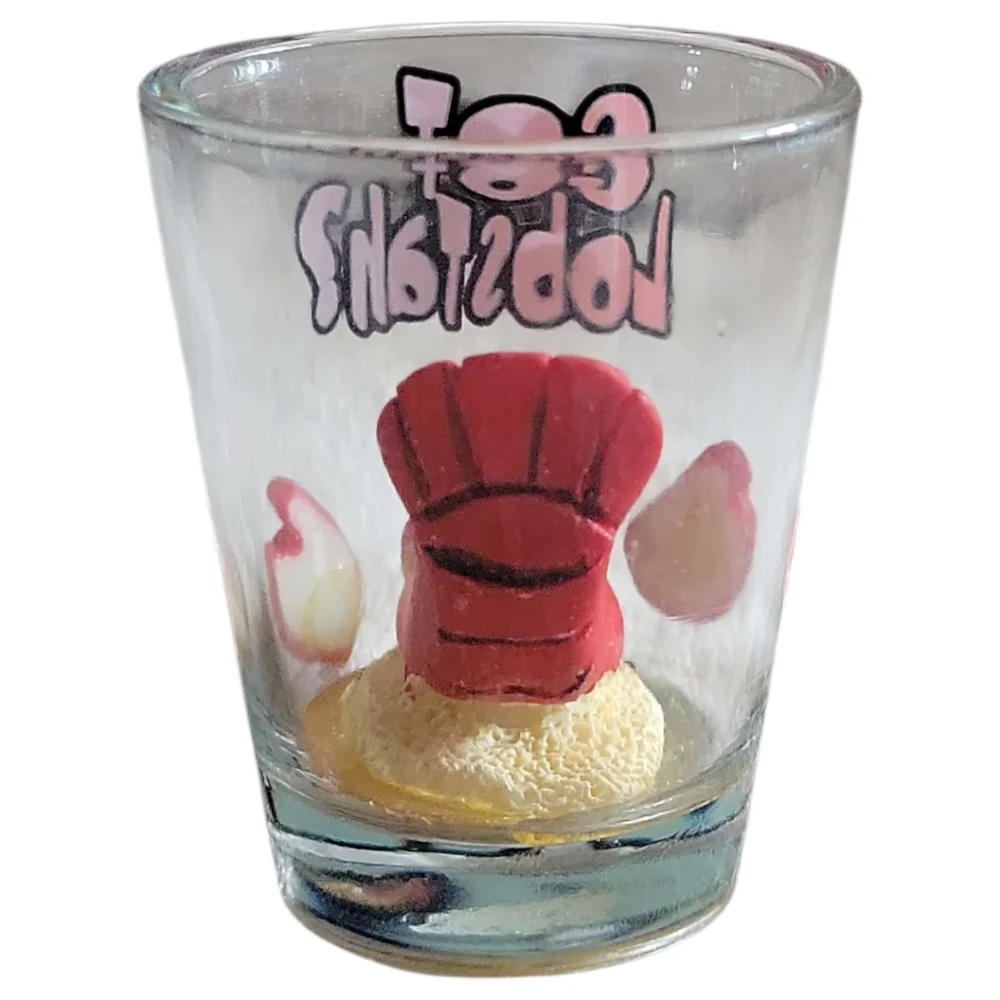 Vtg 90s Whimsical 3D Got Lobstah? Maine Bar Tavern Ocean Sea Lobster Shot Glass